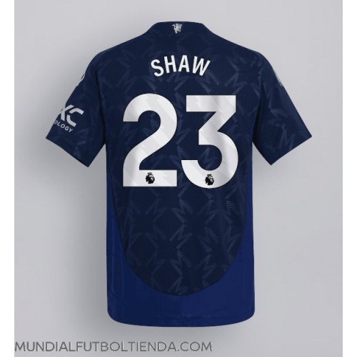 Camiseta Manchester United Luke Shaw #23 Segunda Equipación Replica 2024-25 mangas cortas